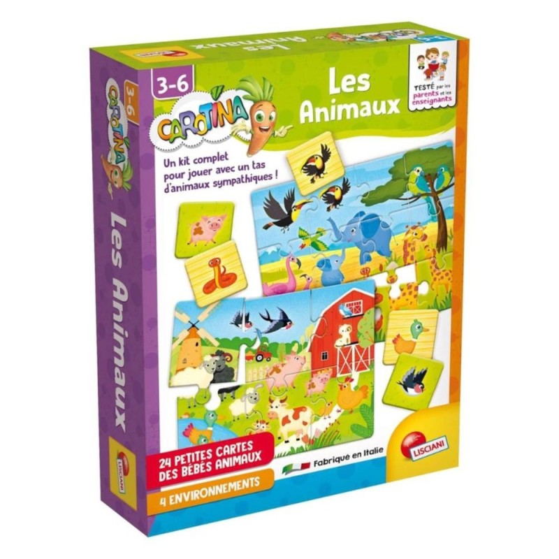 LISCIANIgiochi Carotina FR60146 - Animaux et environnement avec stylo