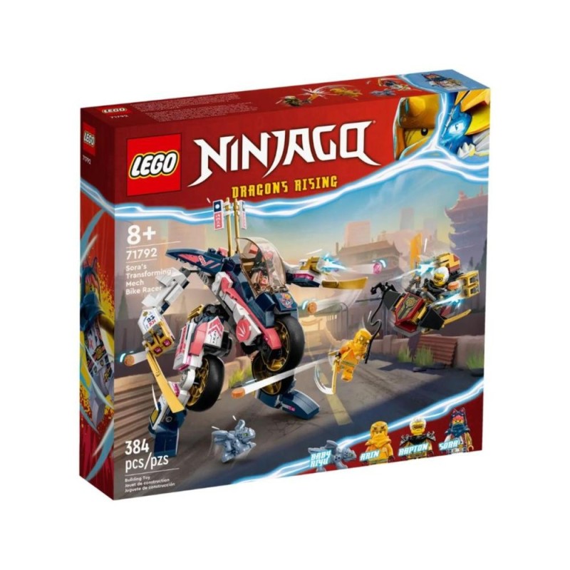 Lego NINJAGO 71792 - Robot Bolide de Sora 2-en-1 Moto et Robot Articul