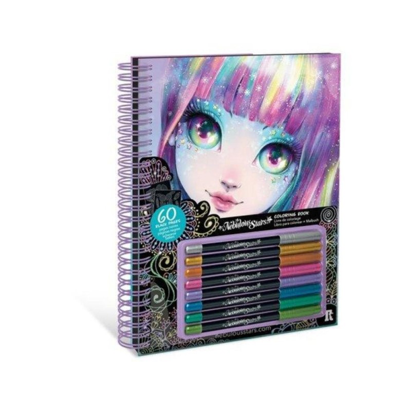 Livre de coloriage à  pages Noires Isadora - Stylos gel à  encre métalis