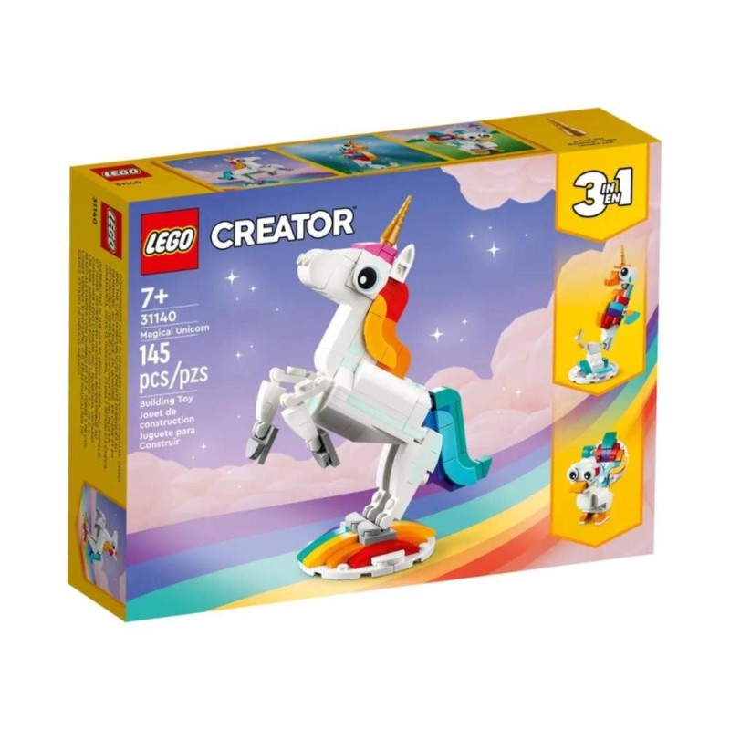 Jouet de construction Lego Creator 31140 Licorne Magique 3-en-1