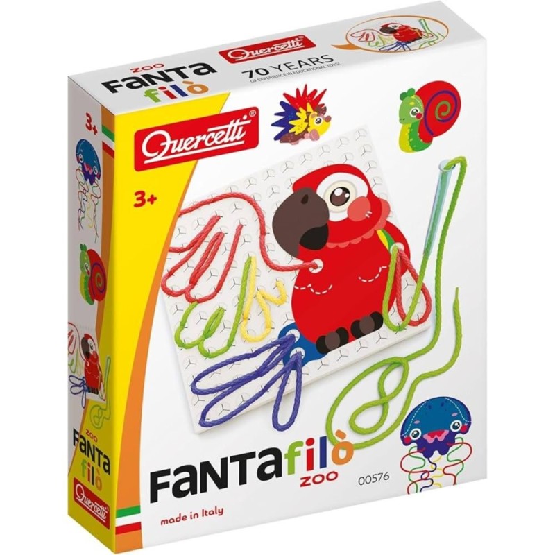 Jeu créatif à  fils colorés pour enfants Quercetti 0576 Fantafilo Zoo