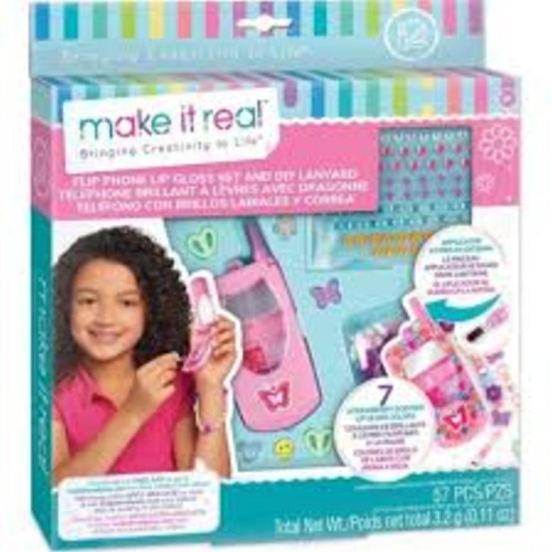 Flip Phone Lip Gloss Set and DIY Lanyard M2329