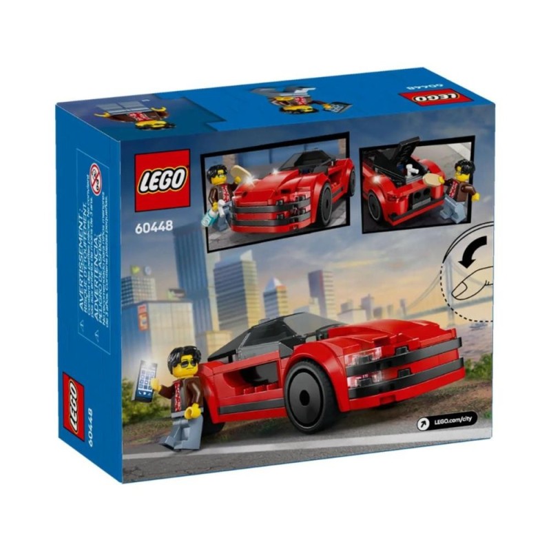 Jouet de construction Lego City 60448 Voiture de sport Rouge