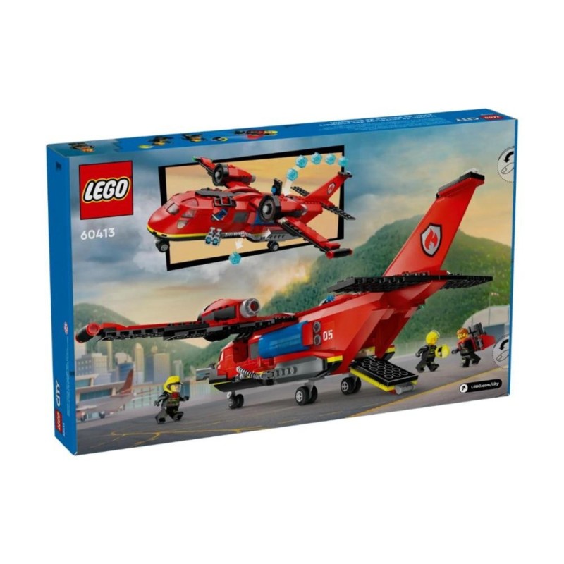 Jouet incendie Lego City Avion de Sauvetage des Pompiers 60413