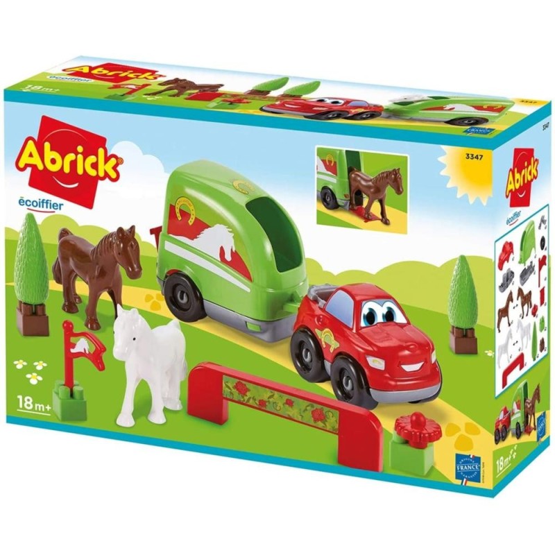 Jeu de construction équestre Abrick Fast car Ecoiffier 3347
